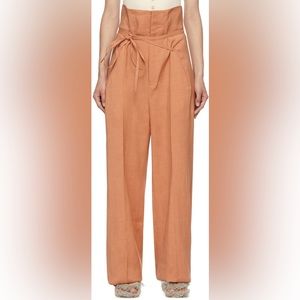 Jacquemus Le Pantalon Novio High-Rise Pants in Orange